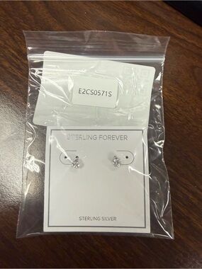 Sterling Forever 5mm CZ Stud Earrings